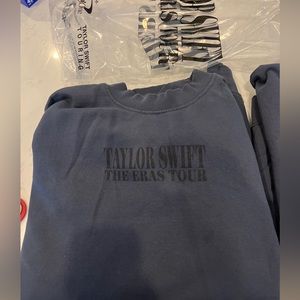 Taylor Swift The Eras Blue Crewneck - SIZE SMALL